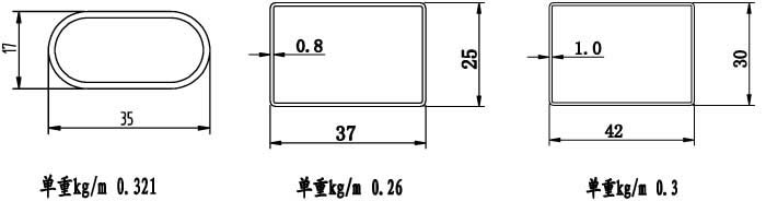 圓管鋁型材圖示